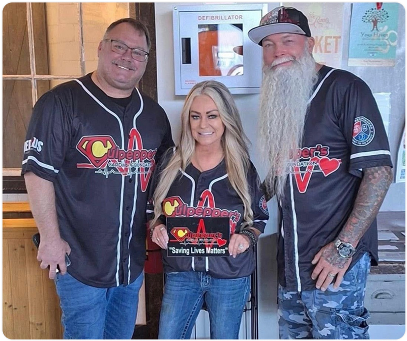 Melanie with supporters